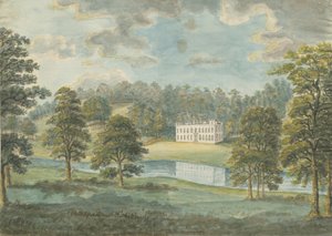 Great Barr Hall: sulu boya, nd [1762-1802] by Stebbing Shaw