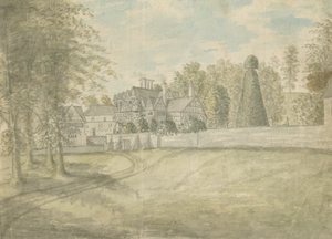 Great Barr Köyü - Eski Tudor Evi: sulu boya, nd [1762-1802] by Stebbing Shaw
