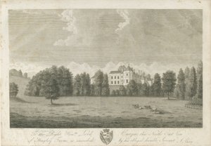 Hagley Hall: gravür by Stebbing Shaw