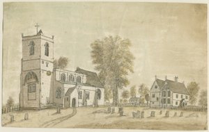 Hanbury Kilisesi: sulu boya, 1791 by Stebbing Shaw