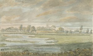 High Offley Kilisesi: sulu boya, nd [1762-1802] by Stebbing Shaw