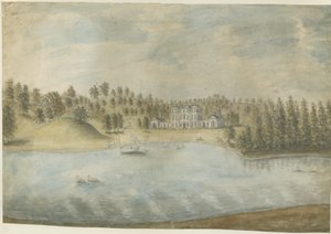 Himley Hall: sulu boya, nd [1762-1798] by Stebbing Shaw