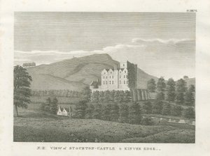 Stourton Castle ve Kinver Edge: gravür, nd [1799] (baskı) by Stebbing Shaw