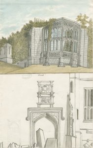 Tixall - Gotik Pencere ve Hanedan Eski Eserler: sulu boya boyama, nd [1762-1802] (resim) by Stebbing Shaw