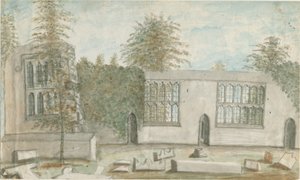 Tixall Hall: sulu boya, nd [1762-1802] by Stebbing Shaw