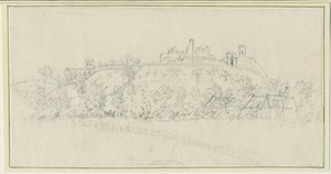 Tutbury Kalesi: karakalem, nd [1762-1802] by Stebbing Shaw
