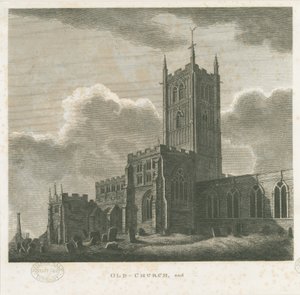 Wolverhampton - Aziz Petrus Kilisesi: gravür ve [18. yüzyılın sonları] by Stebbing Shaw