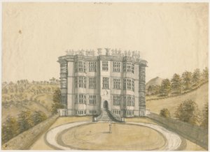 Wootton Lodge: sulu boya, nd [1794] by Stebbing Shaw
