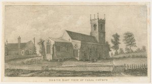 Yoxall Kilisesi: gravür, nd [c 1798] (baskı) by Stebbing Shaw