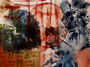 Yapraklarla deney - No. 3 by Steegs Art Karin