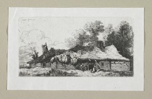 Polonya Çiftliği ile Manzara by Stefan Juliusz Norblin de la Gourdaine