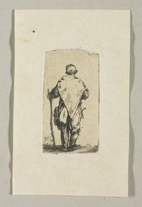 Beyaz Bir Bez Giyen Adam Ayakta by Stefan Juliusz Norblin de la Gourdaine