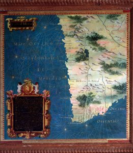Stefano Bonsignori (? -1589) İtalyan kozmograf ve ressam tarafından yapılan Güney Afrika ve Good Esperance Burnu Haritası. 1581 civarında. Floransa, Palazzo Vecchio, Sala del Mappamondo by Stefano Buonsignori