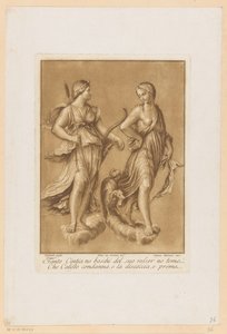 Diana en Callisto Plafondschilderingen van de Loggia di Galatea in de Villa Farnesina te Roma (seri başlığı) by Stefano Mulinari