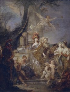 İlham Perileri Çemberinde Minerva rolünde Catherine II