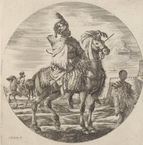 Bir Kara Süvari. by Stefano della Bella