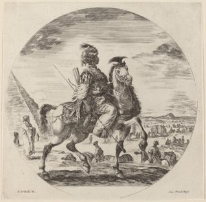 Bir Kara Süvari. by Stefano della Bella