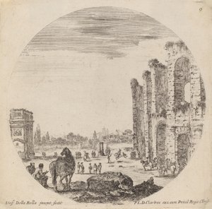 Kolezyum ve Konstantin Kemeri, 1646. by Stefano della Bella