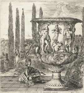 De jonge Cosimo III de Medici tekent de Medici-vaas Roma