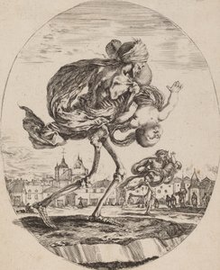 Bir Çocuğu Sağa Taşıyan Ölüm, muhtemelen 1648. by Stefano della Bella