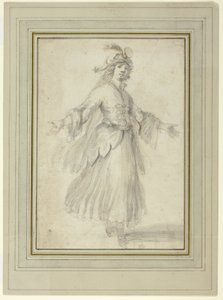 Egzotik Kostümlü Kadın Dansçı by Stefano della Bella