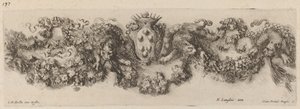 Medici Arması ile Festoon by Stefano della Bella