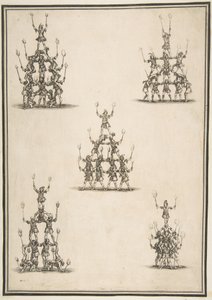 Beş Akrobat Grubu, 1652. by Stefano della Bella