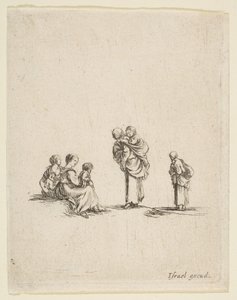 Dört Dilenci Kadın, ca. 1641. by Stefano della Bella