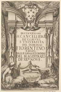 Şansölyeler için Talimatlar için Ön Kapak Instruzione a Cancellieri: Medici ceketi ..., 1635. by Stefano della Bella