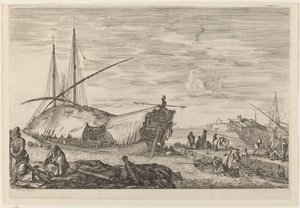 Güverteli, Yelkenli Kadırga, muhtemelen c. 16541655. by Stefano della Bella