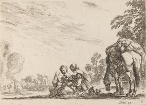 Dinlenen Çingeneler, 1642. by Stefano della Bella