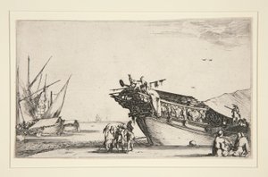 Sekiz Deniz Piyadesinden oluşan bir diziden Liman Sahnesi, Dev. 813 by Stefano della Bella