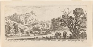 Şelaleli Manzara, 1641. by Stefano della Bella