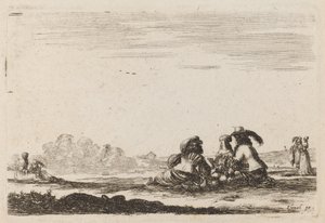 Lordlar ve Leydiler Sohbeti, 1642. by Stefano della Bella