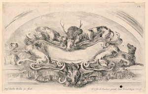Rozetli Lunette, No. 13 "Raccolta di varii cappriccii et yeni buluşu di cartelle et süs" by Stefano della Bella