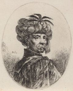 Beş Tüylü Sarıklı Moor, 16491650. by Stefano della Bella