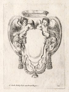 Bir Cartouche için Yeni Model, 1647. by Stefano della Bella