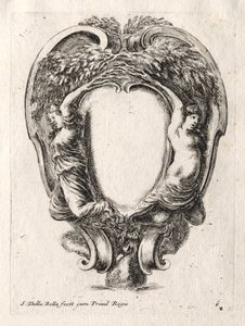 Bir Cartouche için Yeni Model, 1647. by Stefano della Bella