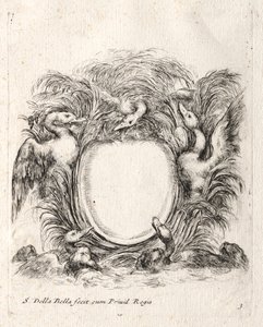 Bir Cartouche için Yeni Model, 1647. by Stefano della Bella