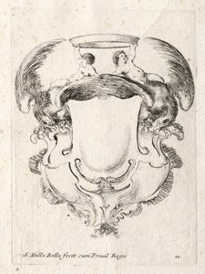 Bir Cartouche için Yeni Model, 1647. by Stefano della Bella
