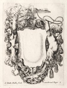 Bir Cartouche için Yeni Model, 1647. by Stefano della Bella