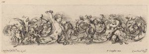 Çocuklar ve Köpeklerle Süs Frizi, muhtemelen 1648. by Stefano della Bella