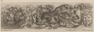 Leoparlı Süs Frizi, muhtemelen 1648. by Stefano della Bella