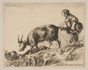 Levha 14: keçi güden çoban, yakl. 1641. by Stefano della Bella