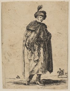 Bir kürk manto ve tüylü bir şapka giyen bıyıklı Polonyalı adam, yaklaşık. 1648.