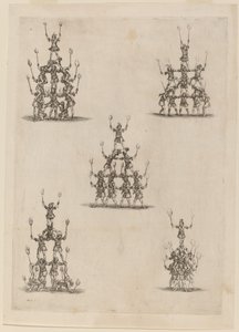 Hokkabazların Piramitleri, 1652. by Stefano della Bella