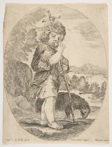 Vaftizci Yahya Bir Meyve Parçasını Isırıyor, M.Ö. 1641. by Stefano della Bella