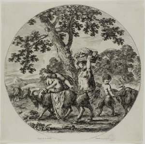 Satyr Aile Yürüyüşü by Stefano della Bella