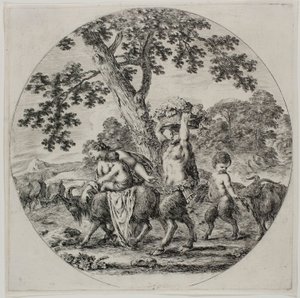 Satyr Aile Yürüyüşü by Stefano della Bella