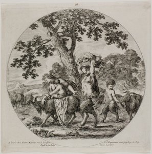 Satyr Aile Yürüyüşü by Stefano della Bella